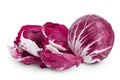 Fresh red radicchio salad isolated on white background with clipping path and full depth of field Royalty Free Stock Photo