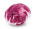 Fresh red radicchio salad isolated on white background with clipping path and full depth of field Royalty Free Stock Photo