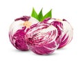 Fresh red radicchio on white background Royalty Free Stock Photo