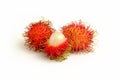 Fresh red rambutan fruit Royalty Free Stock Photo