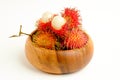 Fresh red rambutan fruit Royalty Free Stock Photo