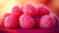 Fresh red raspberries background Royalty Free Stock Photo