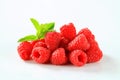 Fresh red raspberries