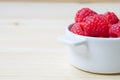 Fresh red raspberries, still life, closeup and detail view Royalty Free Stock Photo