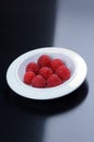 Fresh red raspberries, still life, closeup and detail view Royalty Free Stock Photo