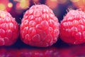 Fresh red raspberries, still life, closeup and detail view Royalty Free Stock Photo