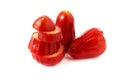 Fresh red rose apple Cut half Royalty Free Stock Photo