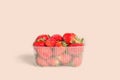 Fresh red strawberries in the box Royalty Free Stock Photo