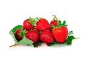 Fresh red strawberry isolated on a white background include clipping path Royalty Free Stock Photo