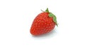 Fresh red strawberry juicy fruit, Isolated on a white background.