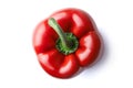 Fresh, red, sweet bell pepper isolated on white background. Clipping path Royalty Free Stock Photo