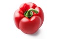 Fresh, red, sweet bell pepper isolated on white background. Clipping path Royalty Free Stock Photo