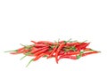 Fresh red thai hot chili isolated on white Royalty Free Stock Photo