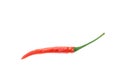 Fresh red thai hot chili isolated on white Royalty Free Stock Photo