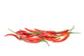 Fresh red thai hot chili isolated on white Royalty Free Stock Photo