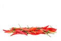 Fresh red thai hot chili isolated on white Royalty Free Stock Photo