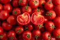 fresh red tomato cut into two parts Royalty Free Stock Photo