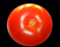 Fresh red tomato isolated on a black background Royalty Free Stock Photo