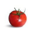 Fresh red tomato isolated on white background