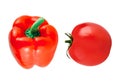 Fresh red tomatoe and peper Royalty Free Stock Photo