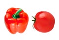 Fresh red tomatoe and peper Royalty Free Stock Photo