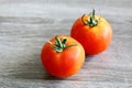 Fresh red tomatoes on a board Royalty Free Stock Photo