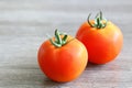 Fresh red tomatoes on a board Royalty Free Stock Photo