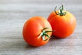 Fresh red tomatoes on a board Royalty Free Stock Photo