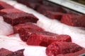 Fresh red tuna slices Royalty Free Stock Photo
