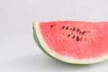 Fresh red watermelon slice White background Selective f Royalty Free Stock Photo