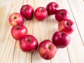 Fresh red wet apples with water drops Royalty Free Stock Photo