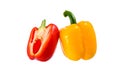 Fresh red and Yellow bell pepper Royalty Free Stock Photo