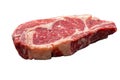 Fresh Rib Eye Steak Raw on a isolate background with clipping path