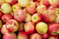 Fresh ripe apples as background. Full frame shot of red apples. Fresh red apples from the market Royalty Free Stock Photo