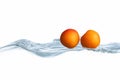 Fresh ripe apricot dropped into water splash Royalty Free Stock Photo