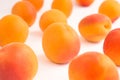 Fresh Ripe Apricots - Close Up - White Background Royalty Free Stock Photo