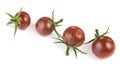 Fresh ripe black cherries tomato with green peduncle