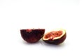 Fresh Brown turkey figs on white background. Royalty Free Stock Photo