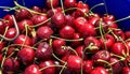 Fresh ripe cherries background