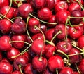 Fresh ripe cherries background