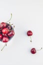 Fresh ripe cherry in a bowl Royalty Free Stock Photo