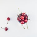 Fresh ripe cherry in a bowl Royalty Free Stock Photo