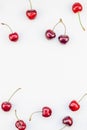 Fresh ripe cherry pattern background Royalty Free Stock Photo