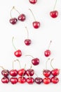 Fresh ripe cherry pattern isolated