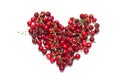 Fresh ripe cherry in shape of heart Royalty Free Stock Photo