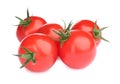 Fresh ripe cherry tomatoes isolated on white Royalty Free Stock Photo