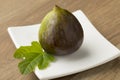 Fresh ripe fig on a dish Royalty Free Stock Photo