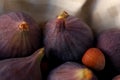 Fresh ripe figs with hazelnuts, closeup