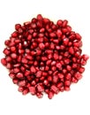 A fresh, ripe, glossy Pomegranate seeds