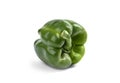 Fresh ripe green bell pepper isolated Royalty Free Stock Photo